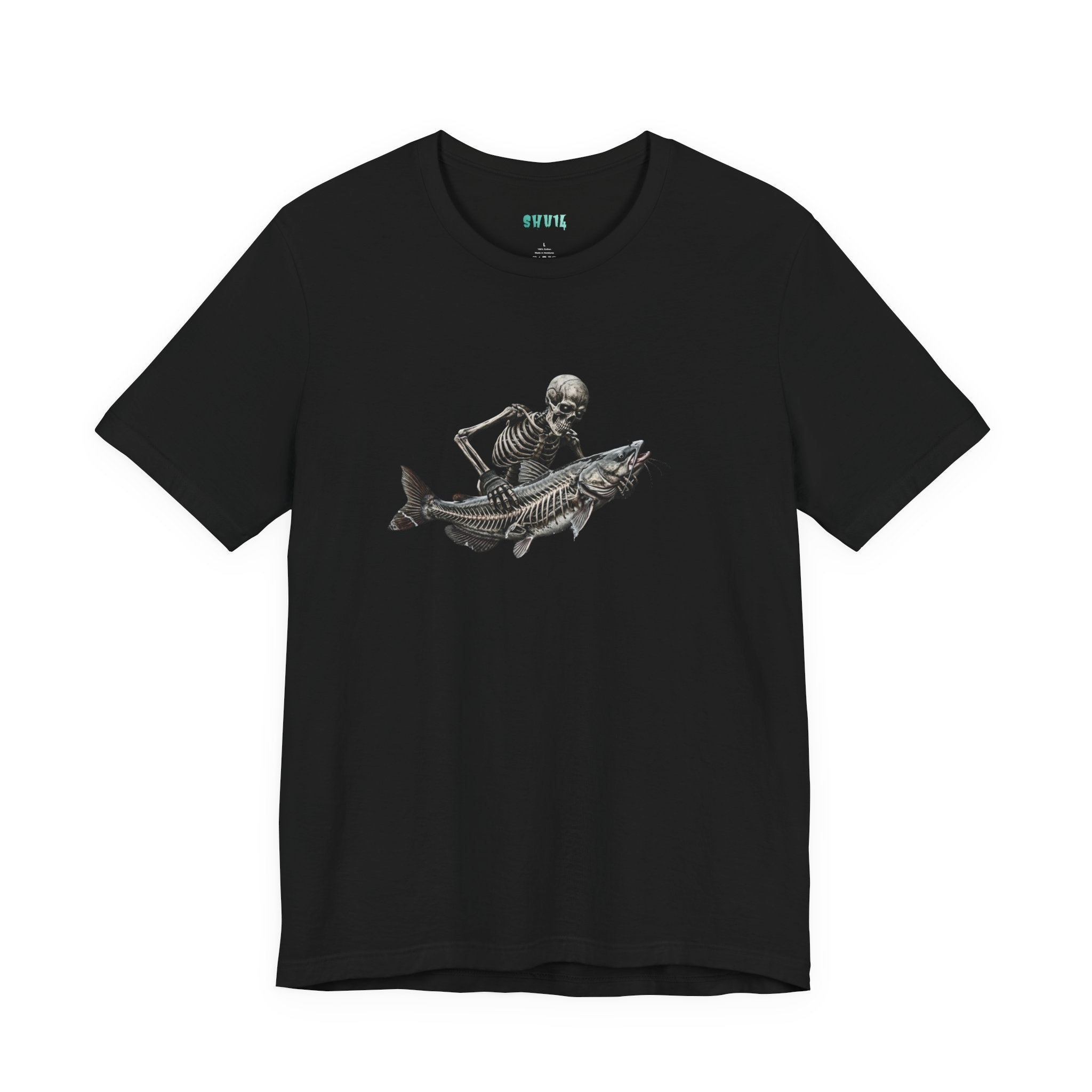 t-shirt  - skeleton catfish